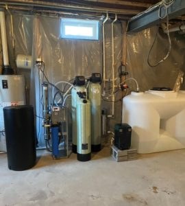 Whole house reverse osmosis by Certified Water Services installed in Newtown PA, January 2021